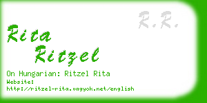 rita ritzel business card